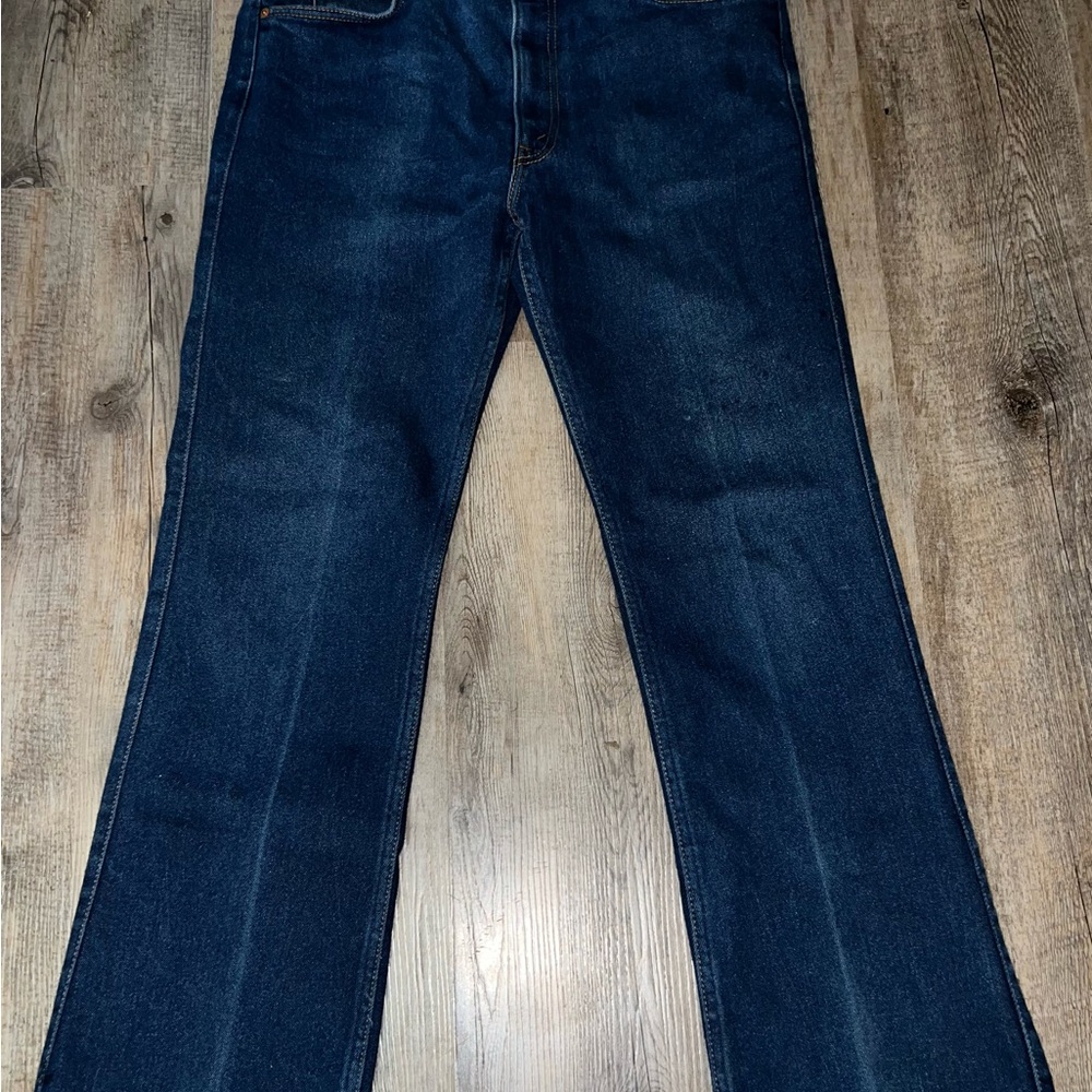 Levi's 1982 MADE IN USA Talon Zipper Dark Blue Bootcut Men's Jeans